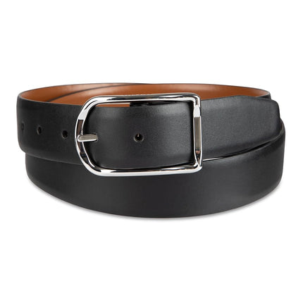Cole Haan Men's Reversible Center Bar Buckle Casual Belt, Black/Tan, 34