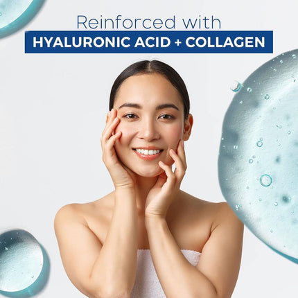 Mascarilla facial de láminas con ácido hialurónico y colágeno Skin Aesthetics - Reafirmante, Antiedad, Hidratante y Rellenadora - Cuidado de la piel coreano probado por dermatólogos - Cosmética limpia, Sin crueldad animal - 5 mascarillas