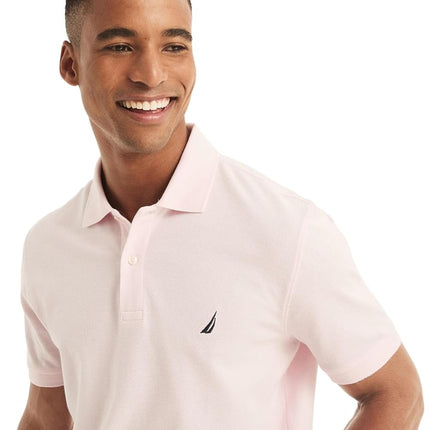 Nautica Men's Classic Short Sleeve Solid Polo Shirt, Cradle Pink, S