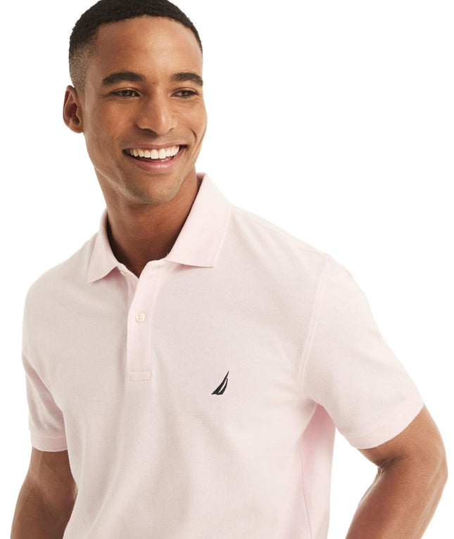 Nautica Men's Classic Short Sleeve Solid Polo Shirt, Cradle Pink, S