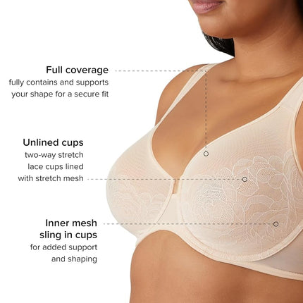 Wacoal Women's Plus Size Stark Beauty Underwire Bra, Black, 32DD