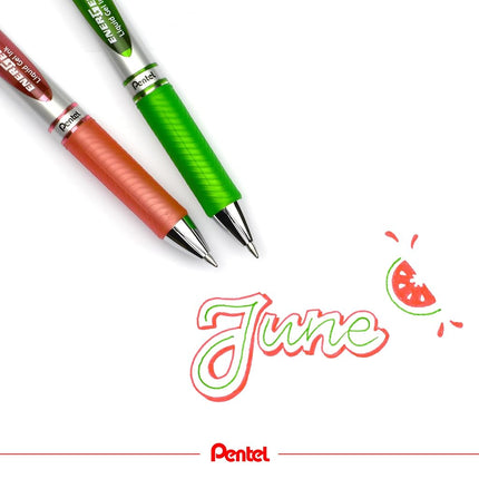 Pentel BL77 EnerGel XM Retractable Gel ink Rollerball Pen, 0.7mm Tip, Lime Green ink (Pack of 12)