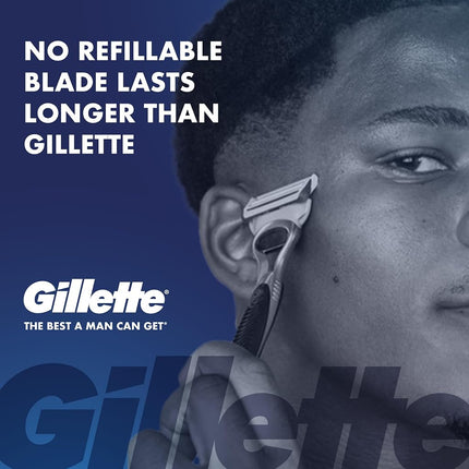 Gillette SkinGuard Men's Razor With Handle + 4 Blade Refills