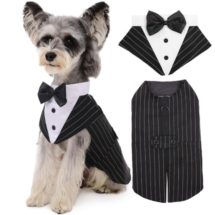 Kuoser Dog Tuxedo Dog Suit and Bandana Set, Dogs T