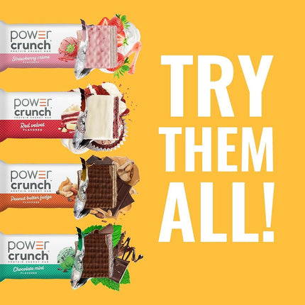 Power Crunch Protein Energy Bar, Original, Triple Chocolate, 40g, 12 Count