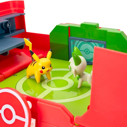 Pokémon Play ‘N’ Display Case - Multi-Level Storage Unit with Rooftop Arena and Space for 35+ 2-Inch Battle Figures