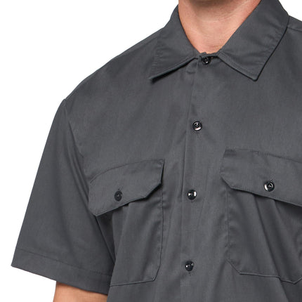 Camisa de trabajo de manga corta Dickies para hombre, ajuste relajado Flex, carbón, grande