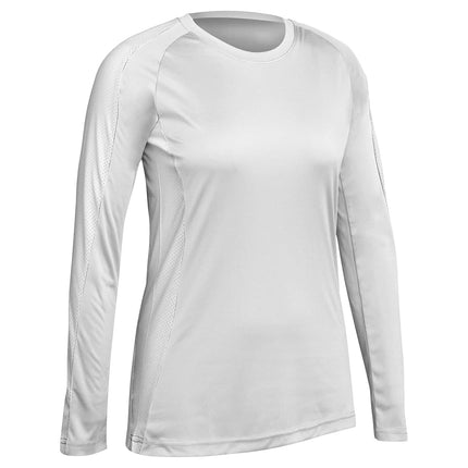 Maillot de Volleyball Jeunesse Manches Longues Fille CHAMPRO Triumphant, Blanc, Blanc, Large
