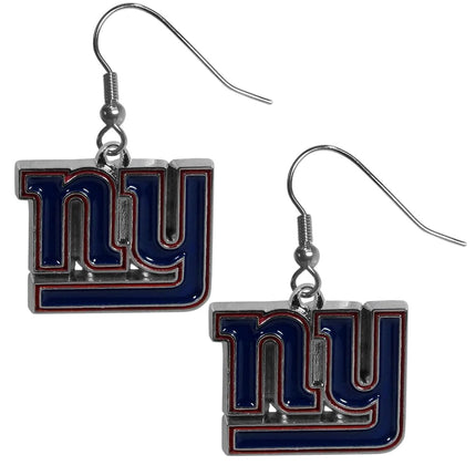 Siskiyou Sports NFL New York Giants Chrome Dangle Earrings