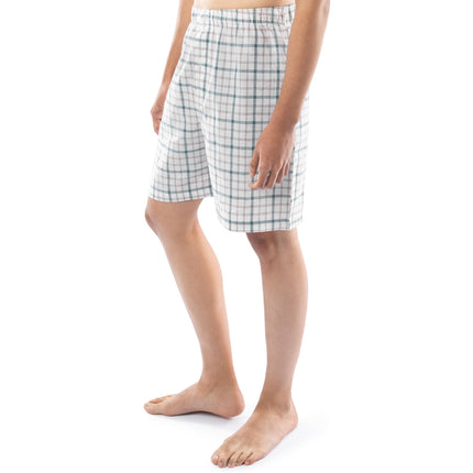 Conjunto de pijama de manga corta de popelín para hombre Fruit of the Loom, a cuadros naturales/verdes, 5X