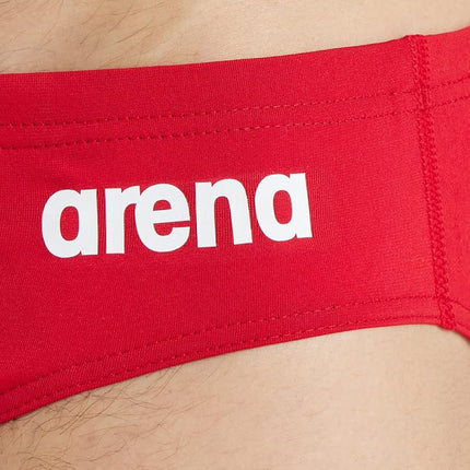 Arena Men's Standard Team Swim Briefs Solid, Red-White, 24
