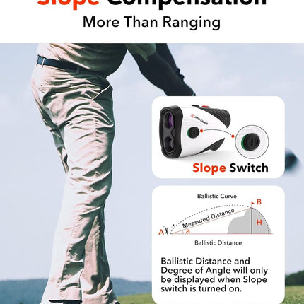 REDTIGER 1200 Yards Golf Range Finder with Slope, 7X Magnification