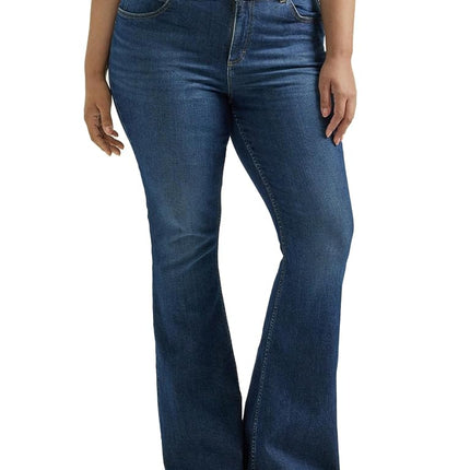 Lee Women's Legendary Mid Rise Flare Jean, Inner Strength, 18 US