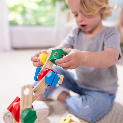 Melissa & Doug Wooden Construction Building Set in a Box (Developmental Toy, 48 Pieces)
