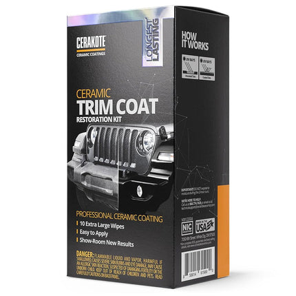 CERAKOTE Ceramic Trim Coat Kit - Quick Plastic Trim Restorer - Guaranteed Restoration to Last Over 200 Washes – A Ceramic Coating, Not a Dressing