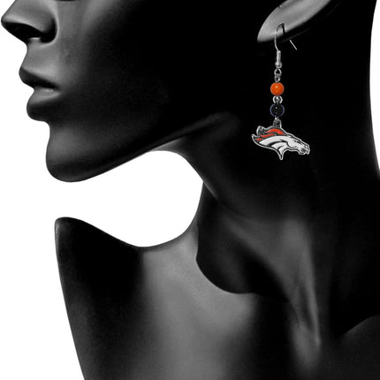 Siskiyou Sports NFL Denver Broncos Fan Bead Dangle Earrings