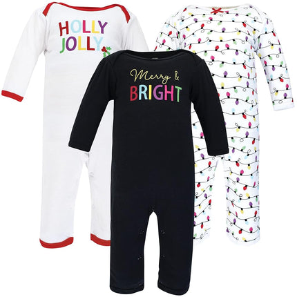 Hudson Baby baby-girls Cotton Coveralls, Merry and Bright, 18-24 Months