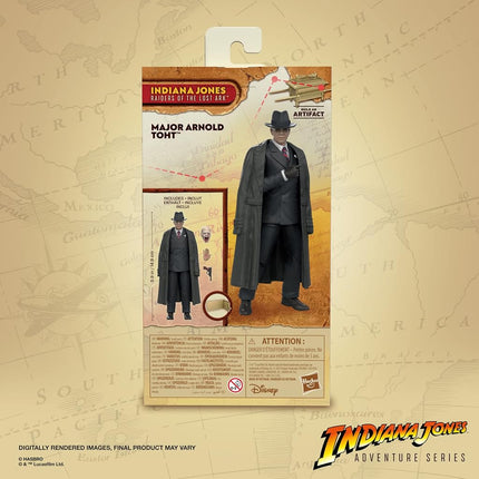 Hasbro Indiana Jones and the Raiders of Lost Ark Adventure Series Major Arnold Toht, 6” Action Figures, F6061
