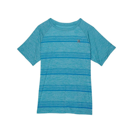 Hurley Boys' Rash Guard, Blue Gaze/Stripe, Large