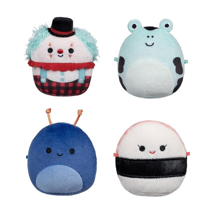 Squishmallows Micromallows Original Plush 4-Pack - Solenn Sushi, Preeti Slug, Ukee Clown and Dear Frog