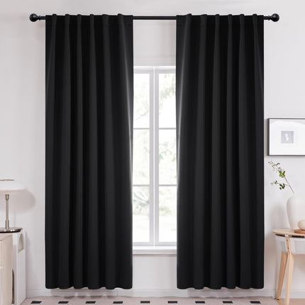 Deconovo Blackout Curtains for Kitchen Window, Bac