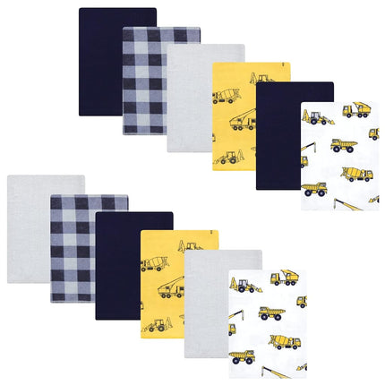 Hudson Baby Unisex Baby Cotton Flannel Burp Cloths