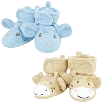 Hudson Baby unisex-baby Cozy Fleece Booties, Eleph
