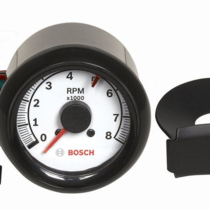Bosch Actron SP0F000022 Sport II 2-5/8" Tachometer (White Dial Face, Black Bezel)
