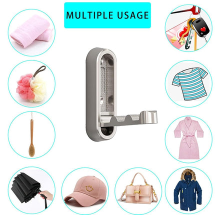 Foldable Towel Hooks for Bathroom,Wall Hooks for Hanging Heavy Duty Coat Robe Purse Foldable Hooks Storage Solution for Bathroom,Closet,Entryway,Pool and Kitchen (2, Brushed Nickel)