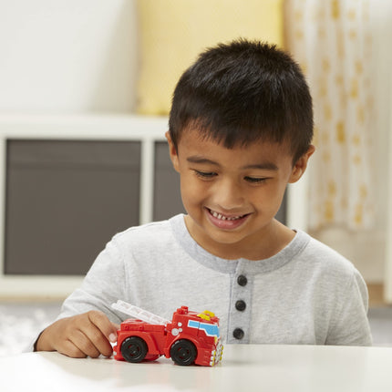 Transformers Playskool Heroes Rescue Bots Academy Equipo de héroes clásicos Heatwave The Fire-Bot Juguete convertible, figura de acción de 4.5 pulgadas, niños de 3 años en adelante