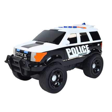 Sunny Days Entertainment Large Police Car – Lights and Sounds Vehicle with Motorized Drive and Soft Grip Tires | Rescue SUV Patrol Toy for Kids – Maxx Action (320174)