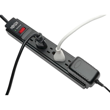 Tripp Lite 6 Outlet Surge Protector Power Strip, Extra Long Cord 15ft, Black, 20,000 INSURANCE (TLP615B)