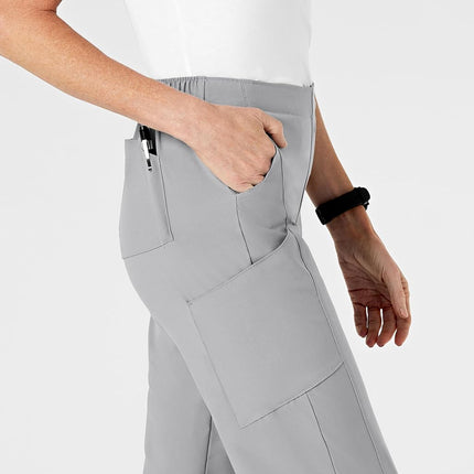WonderWink Women's Full Elastic Pant, Grey, 2X Petite