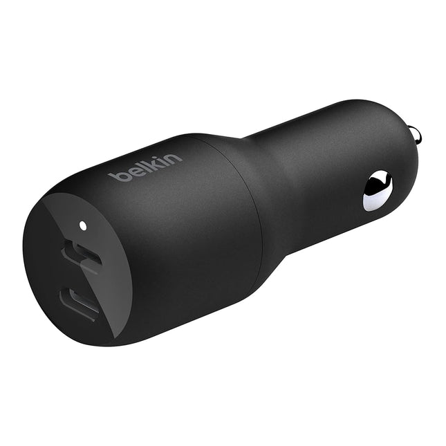 Belkin USB-C PD Car Charger 36W (Dual 18W USB-C Power Delivery Car Charger for iPhone 14 and 13 series, Samsung, Google and more)