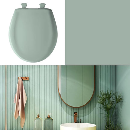 Bemis 1200SLOWT 455 Toilet Seat Will Slow Close, Never Loosen and Easily Remove, Seafoam, Elongated