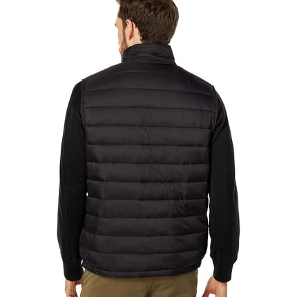 Cole Haan Men's Quilted Puffer Vest with Chest Zip Pocket, Black, S