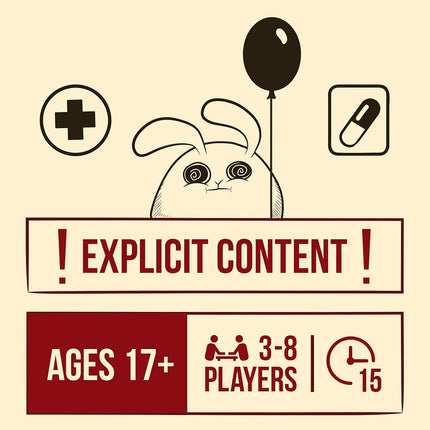 Exploding Kittens Horrible Therapist Extra Horrible, 3-8 Players, 17+