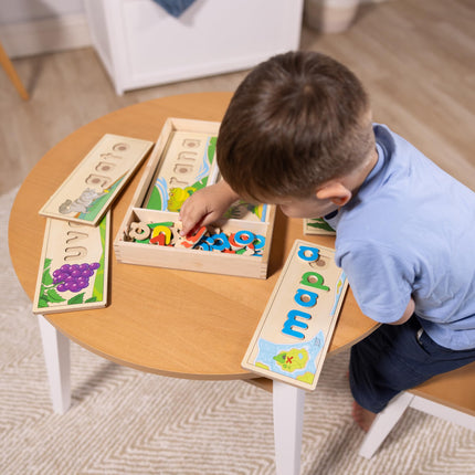 Melissa & Doug Spanish See & Spell Educational Language Learning Toy, Early development & activity toys, Puzzle, Wooden puzzle, Gift for 4 year old boy or girl