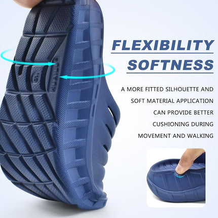 KUAILU Mens Recovery Sandals Sport Comfort Arch Support Cushion Athletic Slides Orthotic Plantar Fasciitis