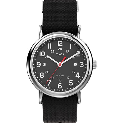 Timex Weekender Black dial with Black Strap Watch 