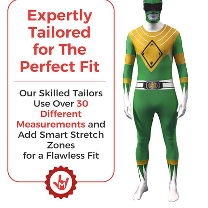 Morphsuits Green Power Ranger Costume, Halloween Costume for Adults, XXL
