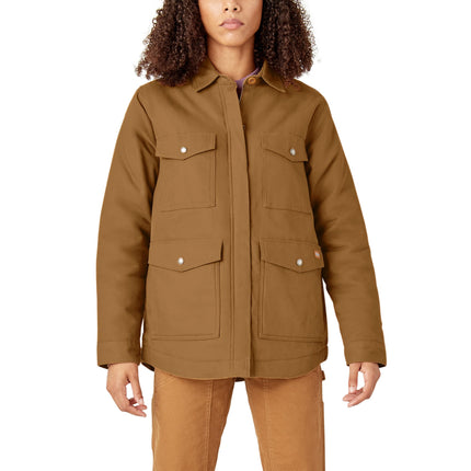 Dickies Plus Size Women's Duck Fleece Lined Chore 