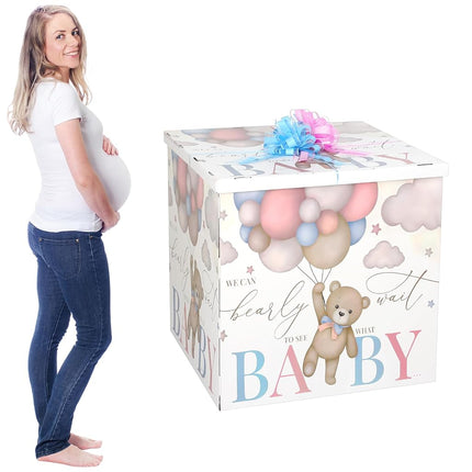 AmazingSpark 28in Giant Gender Reveal Gift Box wit