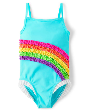 Gymboree Girls' and Toddler One Piece Swimsuit, Ra