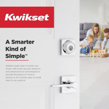 Kwikset Tripoli Half Dummy Internal Door Knob Lever with Soft Modern Rose in Matte Black 97880-954