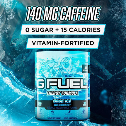 G Fuel Blue Ice Tub (40 Servings) Elite Energy and Endurance Formula Net Wt 9.8 ounce