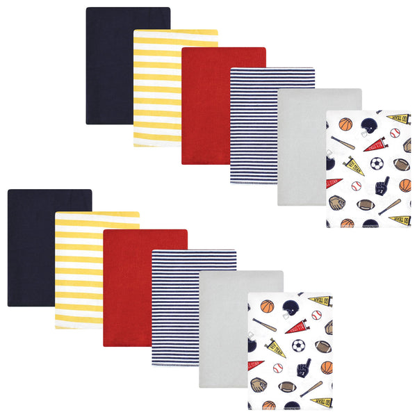 Hudson Baby Unisex Baby Cotton Flannel Burp Cloths