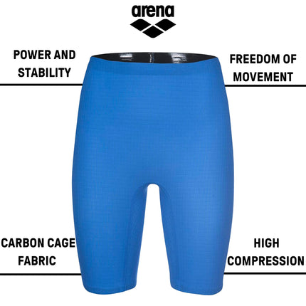 arena Powerskin Carbon Duo Jammer, Azul Princesa, 24