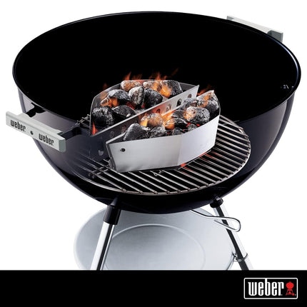 Weber charcoal baskets (set of 2), made of robust, galvanised steel, ideal for direct & indirect grilling with charcoal/briquettes, suitable for all 47cm charcoal barbecues - silver (7403)
