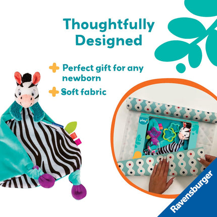 Ravensburger Play+ My First Snuggle Friend – Zebra | Cozy Comfort & Sensory Play | Encourages Emotional Development